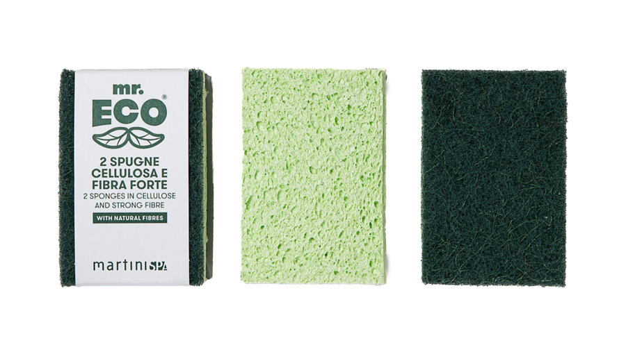 Sponzen van cellulose en sterke vezels